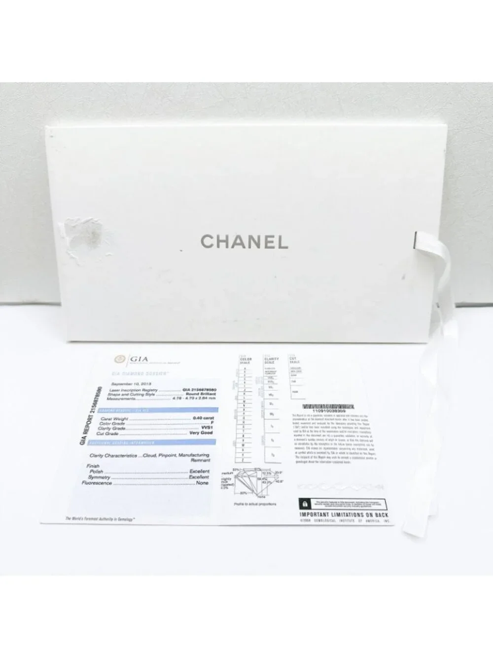 Chanel Coco Crush Diamond Platinum Gia With Ring